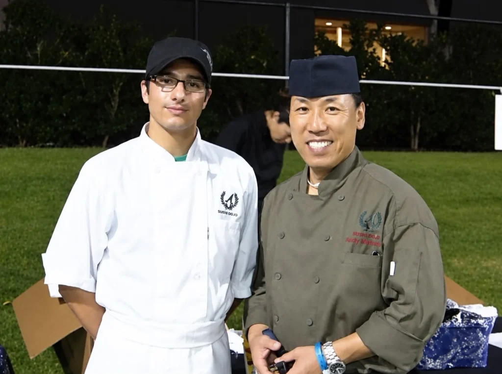 Chef David beside a fellow chef